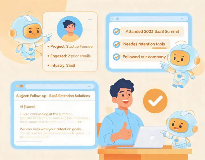 Friendly AI agent email engagement prospecting playbook
